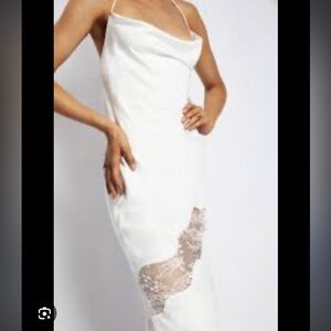 Meshki white Chandra dress size medium